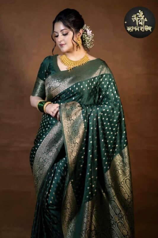 তোমার উপহার শাড়ি ( গাড়ো সবুজ কালার )